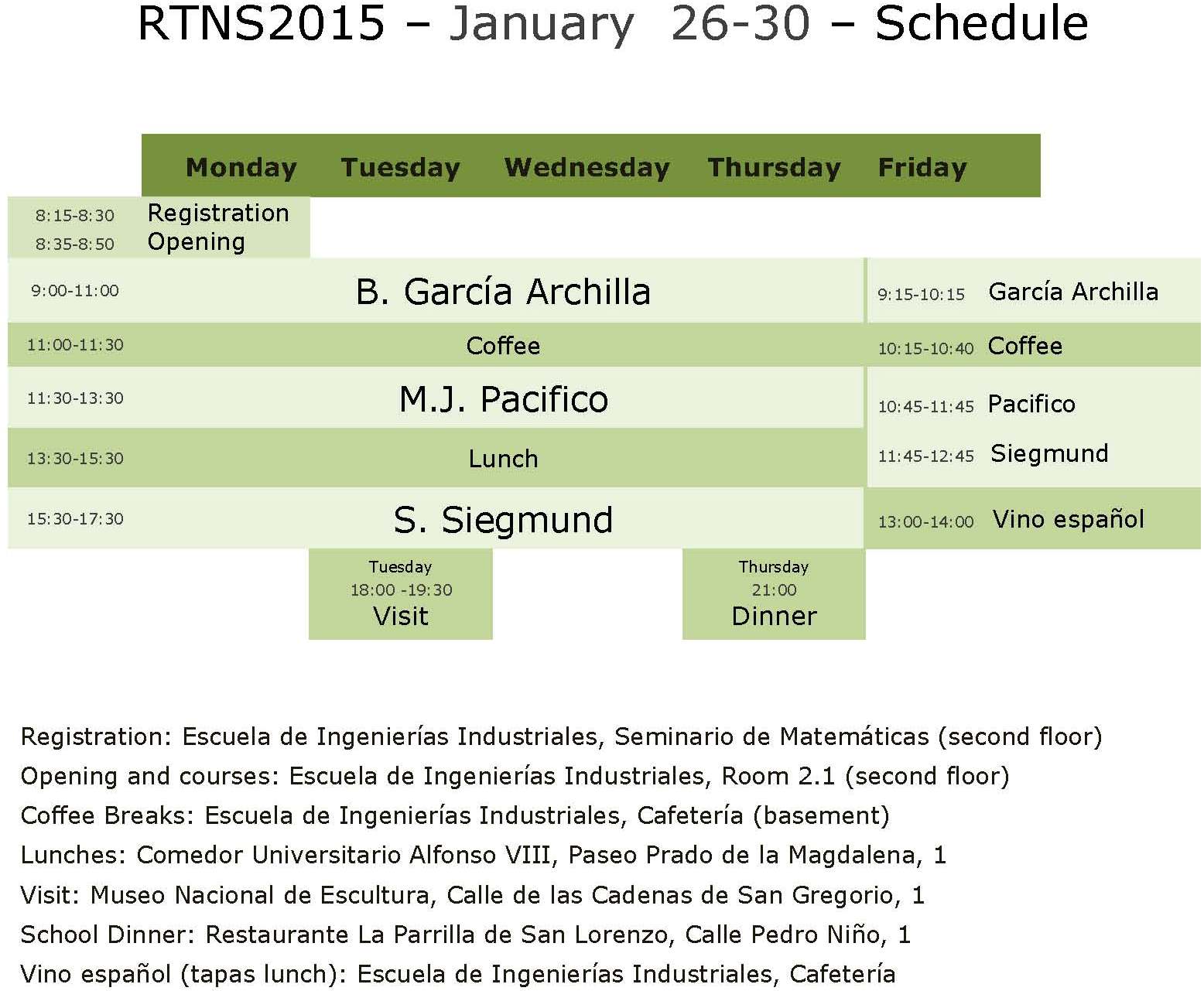 Schedule